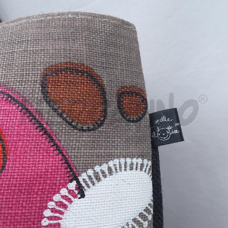 BORSA DONNA LA MARELLE GRIGIO FIORI ROSSO FUCSIA  | Mercatino dell'Usato San maurizio canavese 2