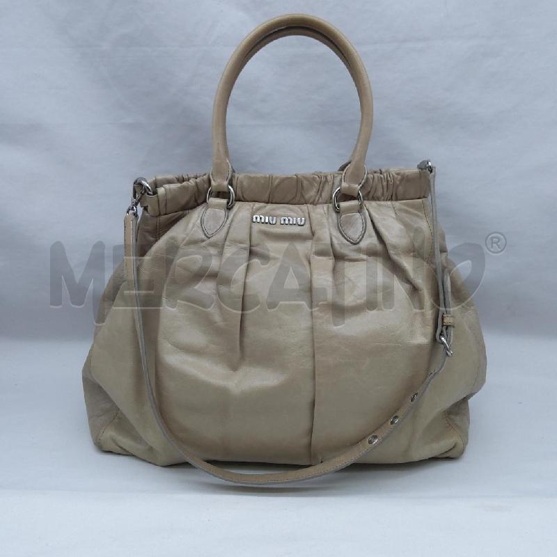 BORSA DONNA MIU MIU BEIGE CON TRACOLLA  | Mercatino dell'Usato San maurizio canavese 1