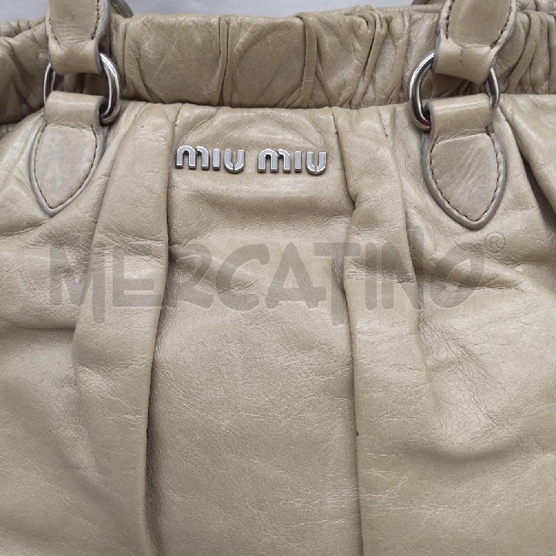 BORSA DONNA MIU MIU BEIGE CON TRACOLLA  | Mercatino dell'Usato San maurizio canavese 2