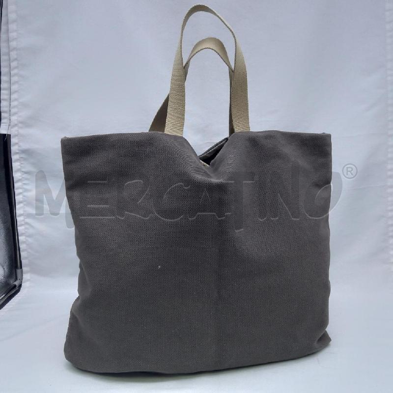 BORSA DONNA MUUN MARRONE GRIGIO MANICI BEIGE  | Mercatino dell'Usato San maurizio canavese 1