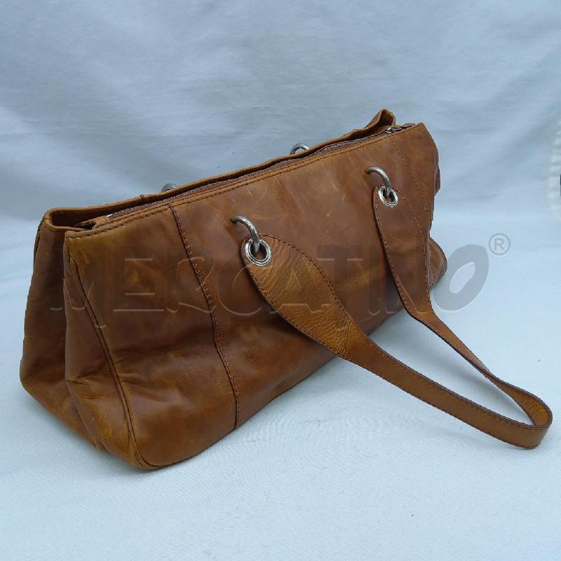 BORSA DONNA ORCIANI MARRONE A SPALLA ZIP CENTRALE  | Mercatino dell'Usato San maurizio canavese 4