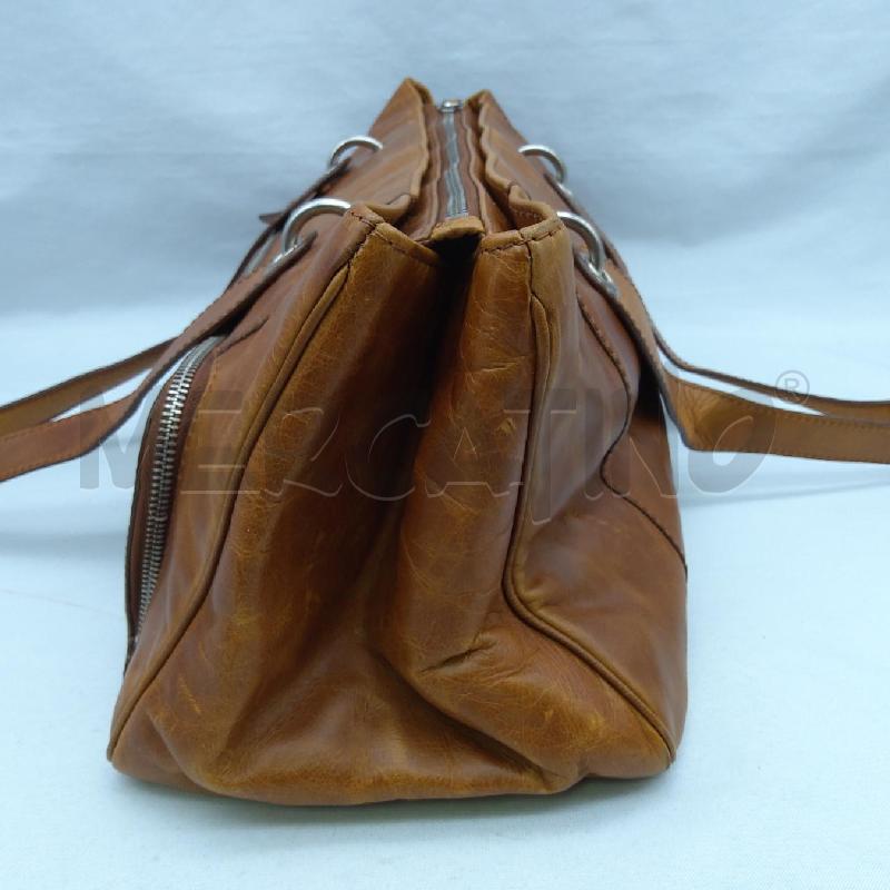 BORSA DONNA ORCIANI MARRONE A SPALLA ZIP CENTRALE  | Mercatino dell'Usato San maurizio canavese 5