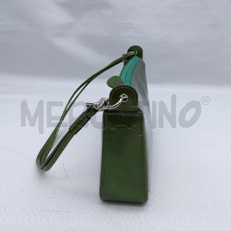 BORSETTA ALVIERO MARTINI VERDE OLIVA CANGIANTE | Mercatino dell'Usato San maurizio canavese 4