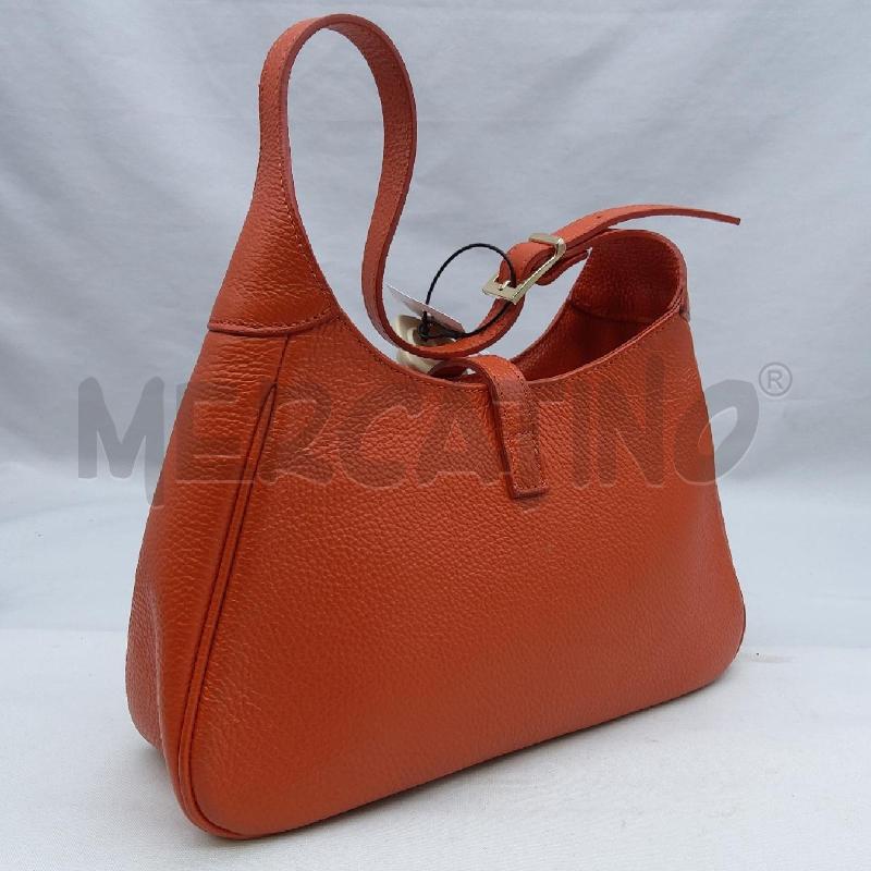 BORSETTA ARANCIO PELLE MARTELLATA | Mercatino dell'Usato San maurizio canavese 3