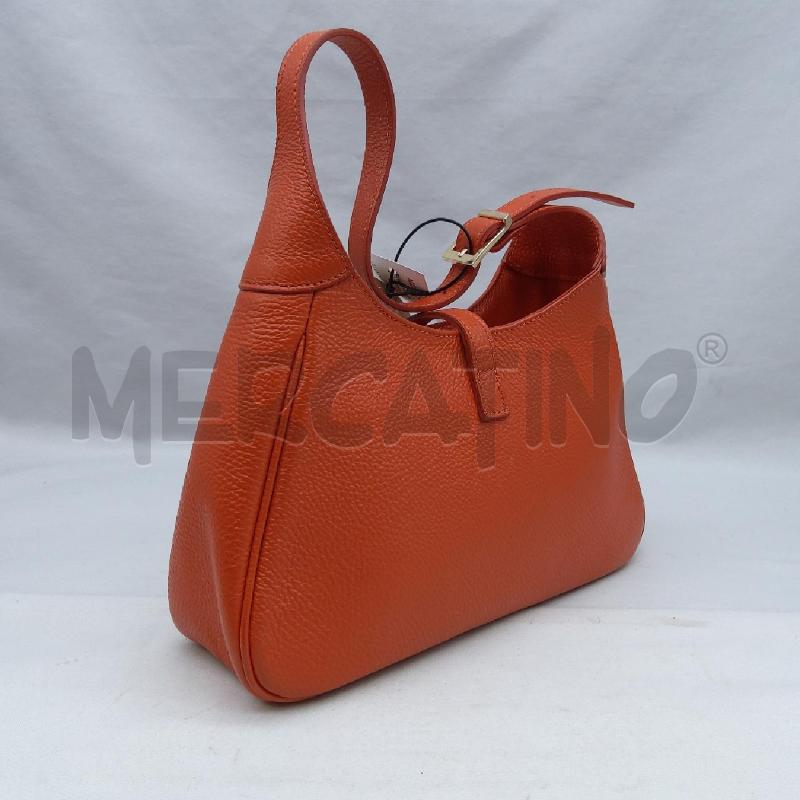 BORSETTA ARANCIO PELLE MARTELLATA | Mercatino dell'Usato San maurizio canavese 4
