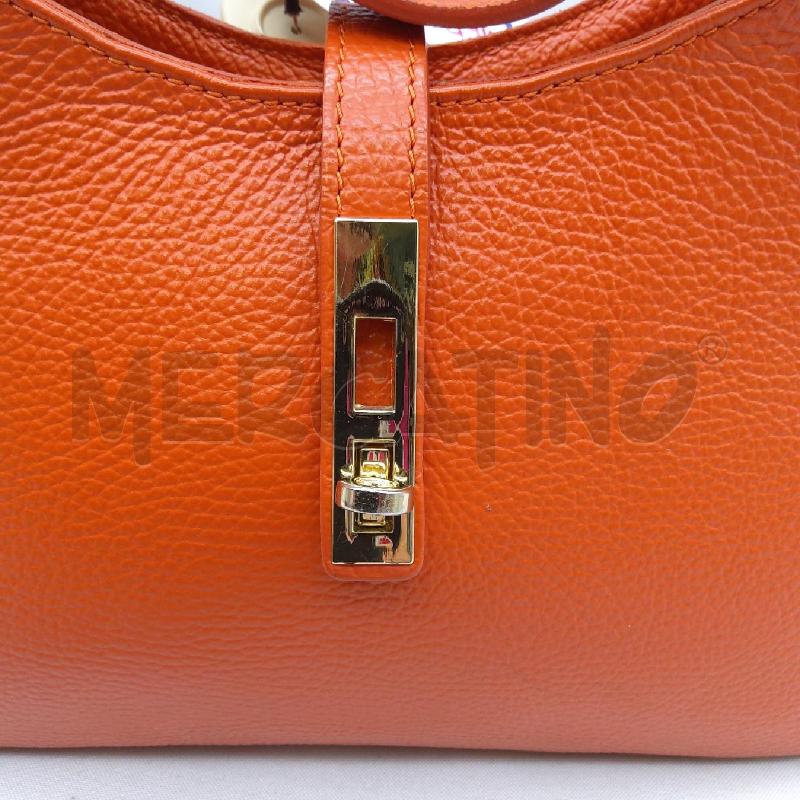 BORSETTA ARANCIO PELLE MARTELLATA | Mercatino dell'Usato San maurizio canavese 5