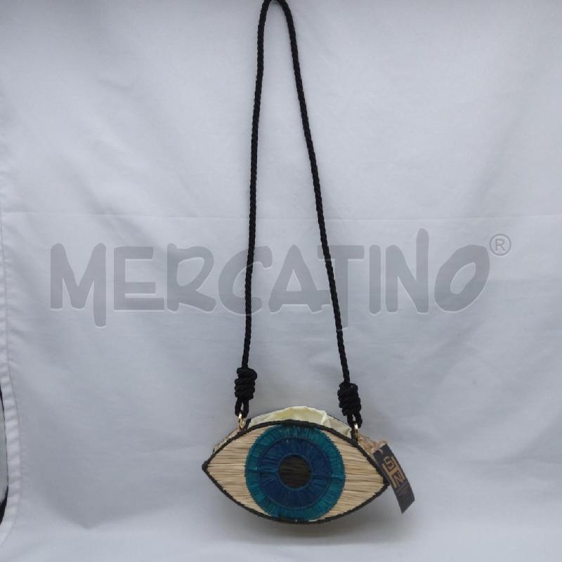 BORSETTA DONNA SHN HANDMADE RAFIA OCCHIO  | Mercatino dell'Usato San maurizio canavese 2