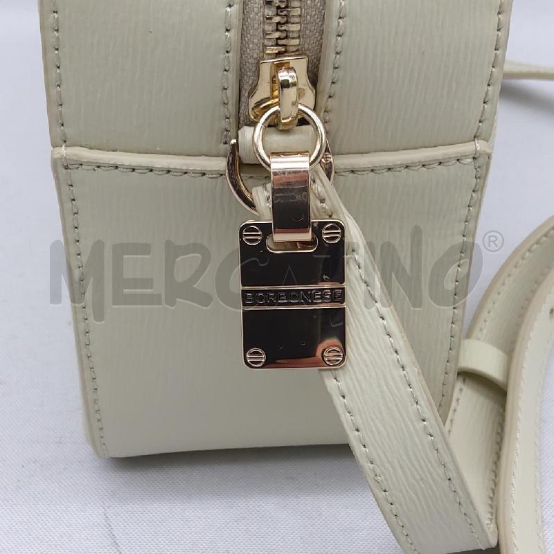 BORSETTA TRACOLLA BORBONESE PELLE SAFFIANO INSERTO OCCHIO DI PERNICE  | Mercatino dell'Usato San maurizio canavese 3