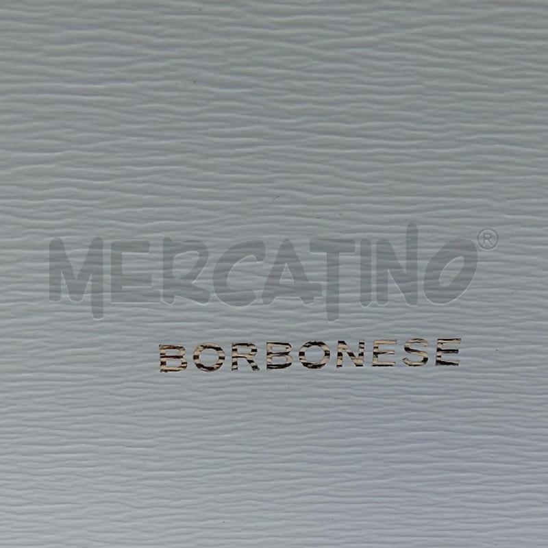 BORSETTA TRACOLLA BORBONESE PELLE SAFFIANO INSERTO OCCHIO DI PERNICE  | Mercatino dell'Usato San maurizio canavese 4