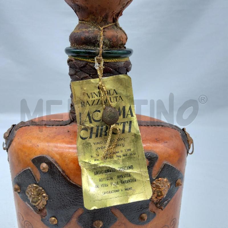 BOTTIGLIA COLLEZ LACRIMA CHRISTI RIVESTITA PELLE ARANCIO | Mercatino dell'Usato San maurizio canavese 5