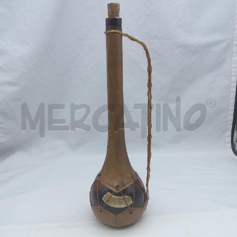 BOTTIGLIA DECORATIVA PELLE MANICO METALLO | Mercatino dell'Usato San maurizio canavese 1