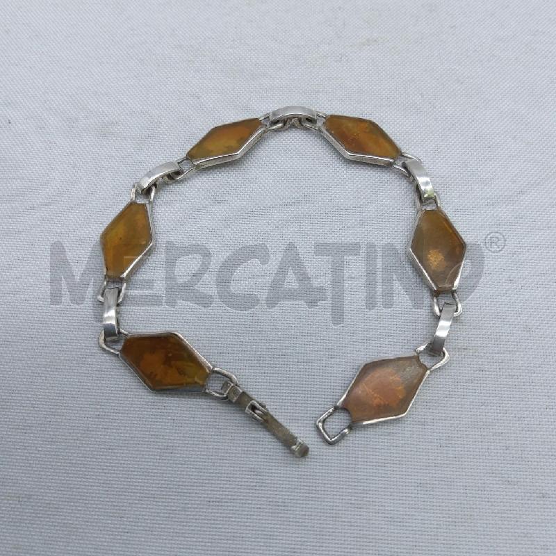 BRACCIALE ARGENTO ROMBI TIPO RESINA | Mercatino dell'Usato San maurizio canavese 1