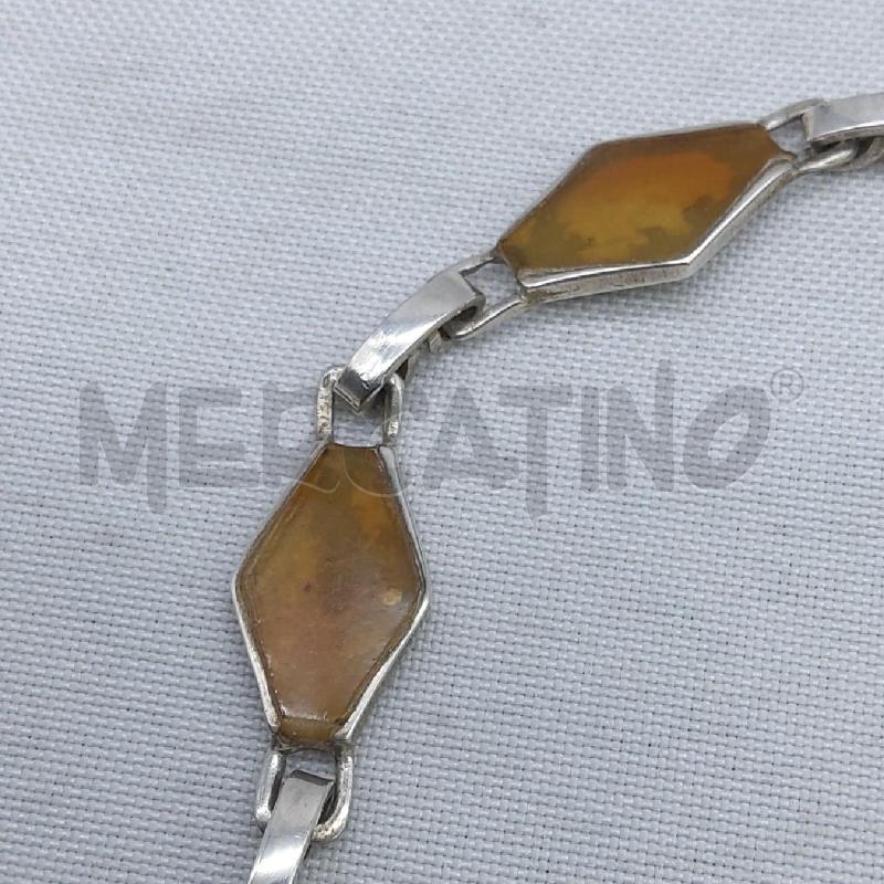 BRACCIALE ARGENTO ROMBI TIPO RESINA | Mercatino dell'Usato San maurizio canavese 2