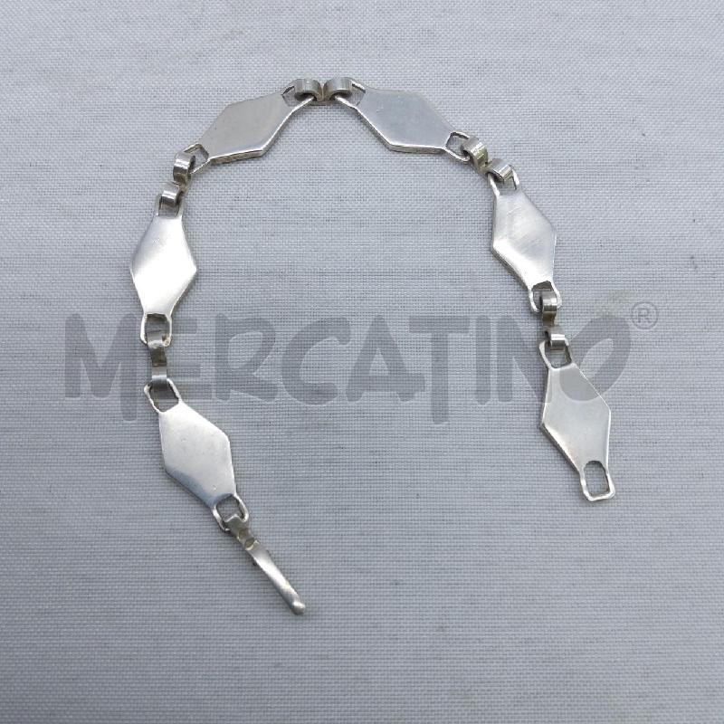 BRACCIALE ARGENTO ROMBI TIPO RESINA | Mercatino dell'Usato San maurizio canavese 4