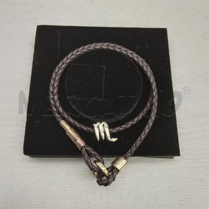 BRACCIALE PANDORA PELLE INTRECCIATA CIONDOLO SCORPIONE  | Mercatino dell'Usato San maurizio canavese 1