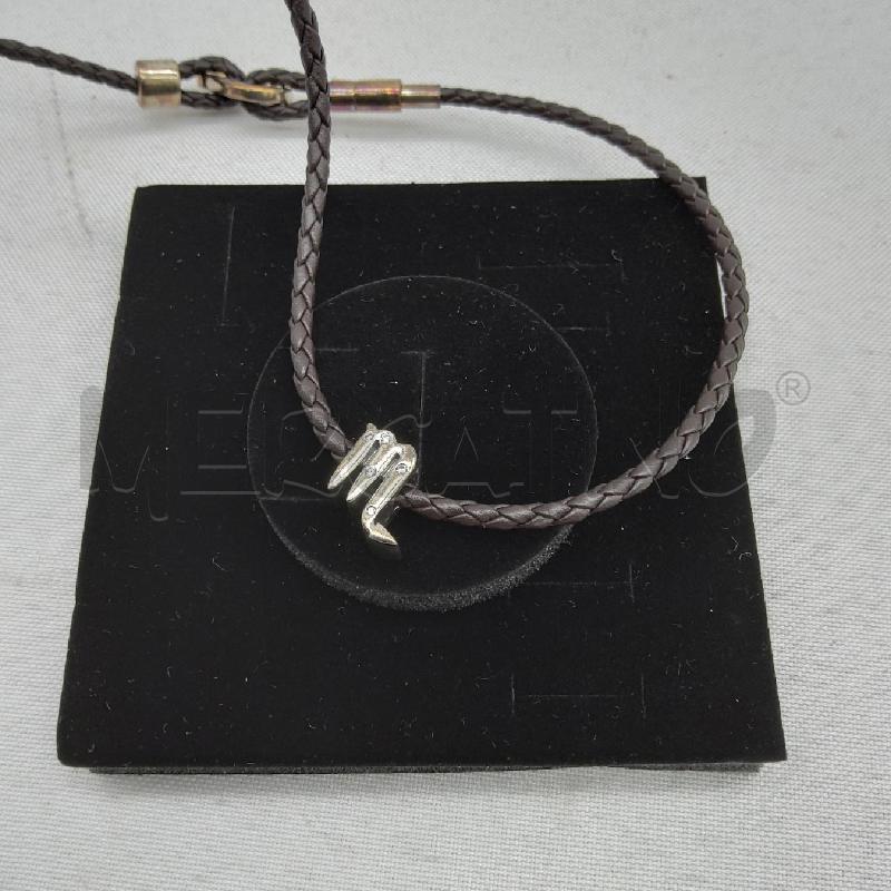 BRACCIALE PANDORA PELLE INTRECCIATA CIONDOLO SCORPIONE  | Mercatino dell'Usato San maurizio canavese 3