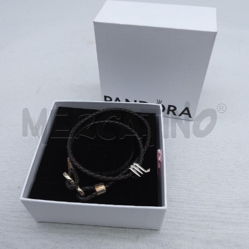 BRACCIALE PANDORA PELLE INTRECCIATA CIONDOLO SCORPIONE  | Mercatino dell'Usato San maurizio canavese 4