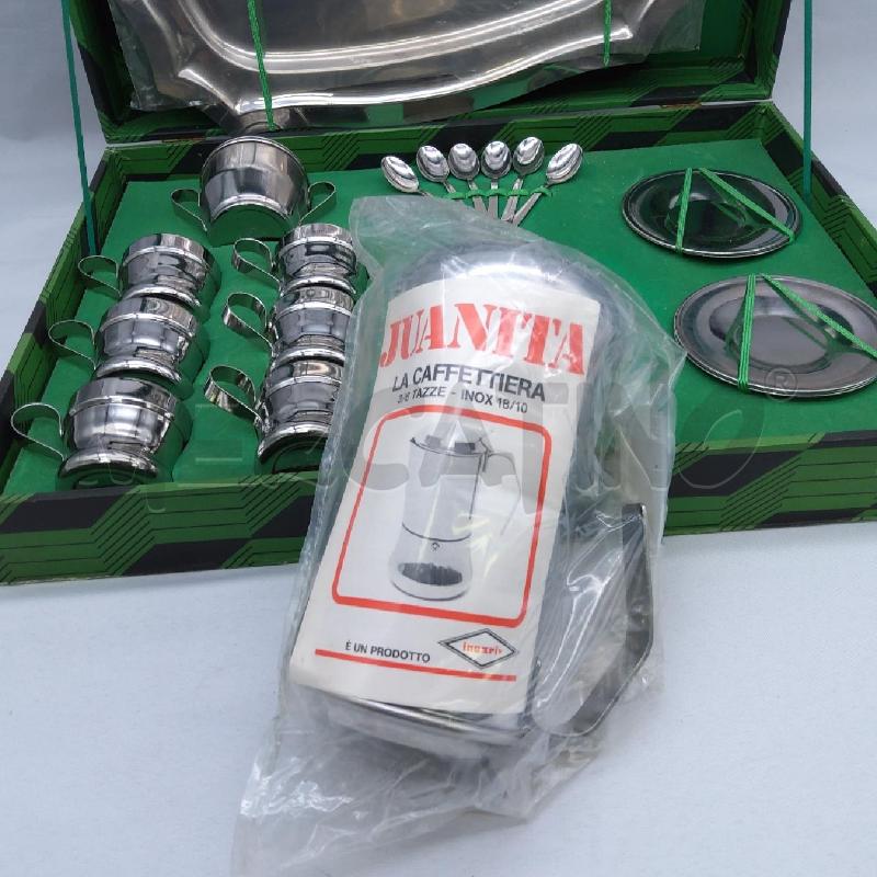 CAFFE' SET INOX JUANITA JOLLY VASSOIO TAZZE CAFFETTIERA | Mercatino dell'Usato San maurizio canavese 3
