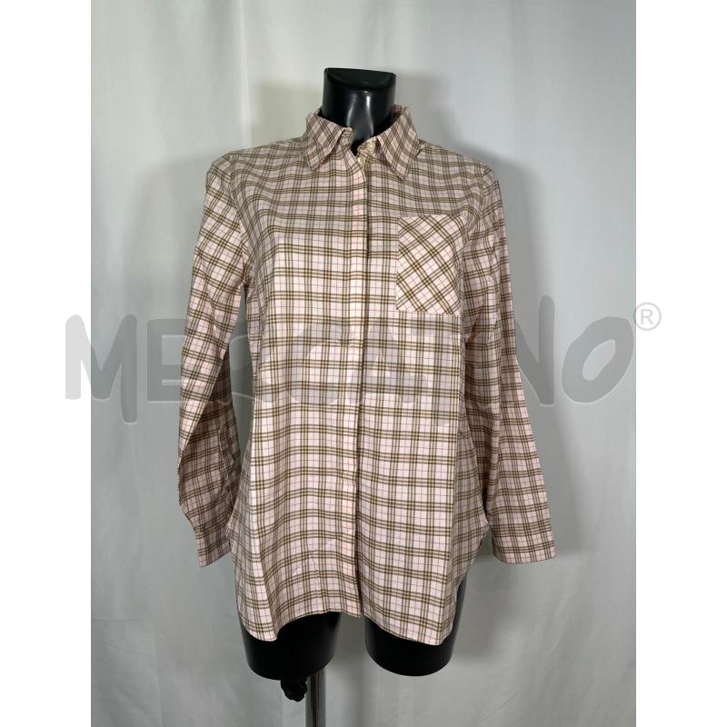CAMICIA DONNA BURBERRY ROSA RIGHE BEIGE  | Mercatino dell'Usato San maurizio canavese 1
