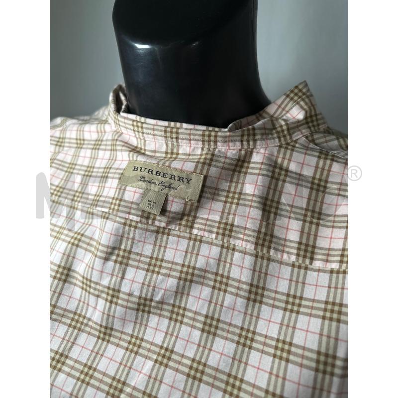 CAMICIA DONNA BURBERRY ROSA RIGHE BEIGE  | Mercatino dell'Usato San maurizio canavese 5