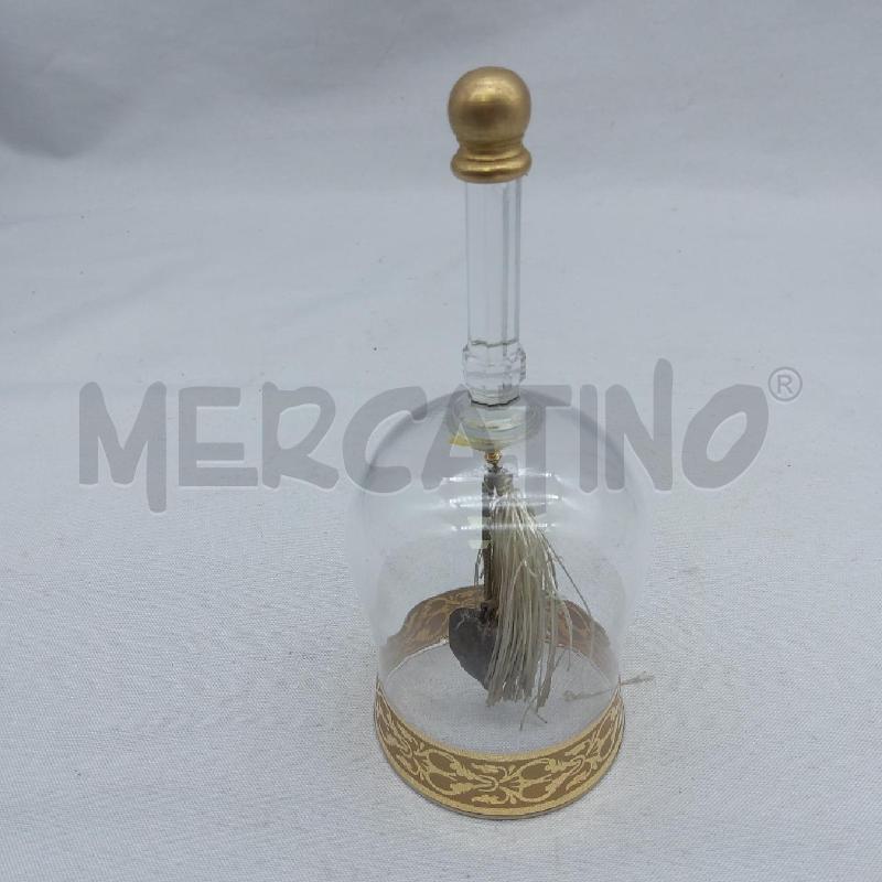CAMPANELLA VETRO BATTACCHIO CUORE BORDO ORO | Mercatino dell'Usato San maurizio canavese 3
