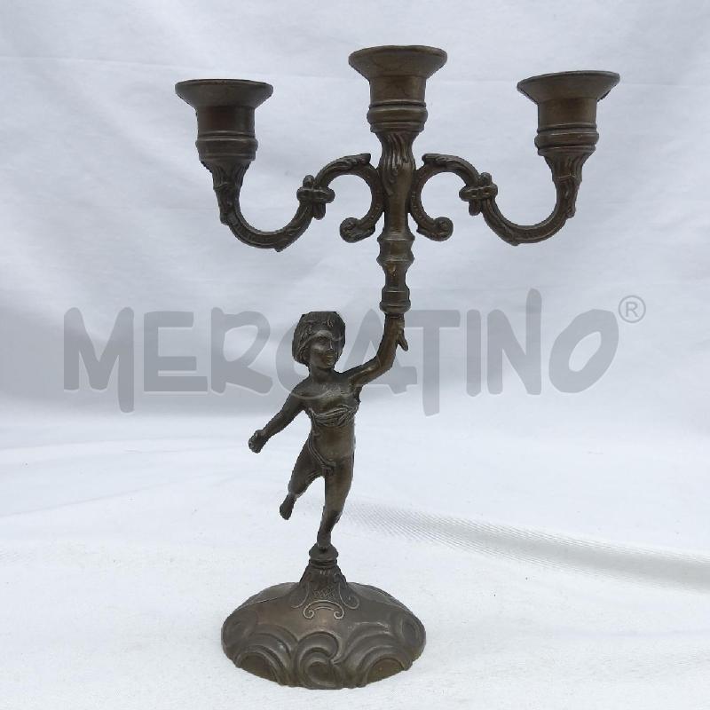CANDELABRO 3 FUOCHI PUTTO FIACCOLA | Mercatino dell'Usato San maurizio canavese 1