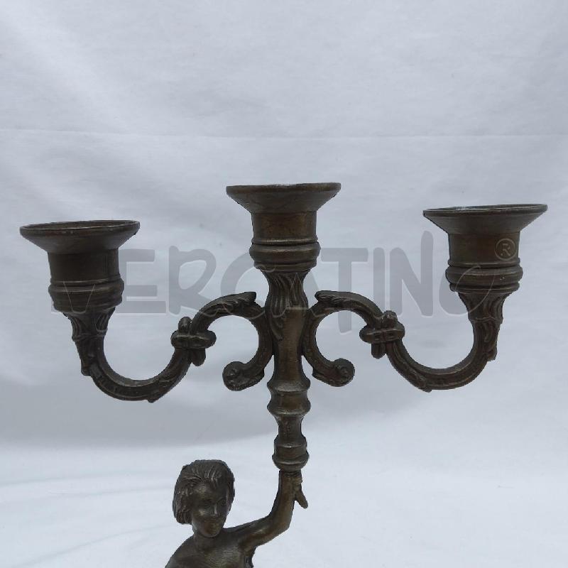 CANDELABRO 3 FUOCHI PUTTO FIACCOLA | Mercatino dell'Usato San maurizio canavese 3