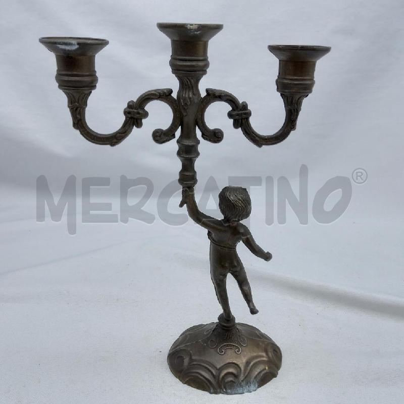 CANDELABRO 3 FUOCHI PUTTO FIACCOLA | Mercatino dell'Usato San maurizio canavese 4