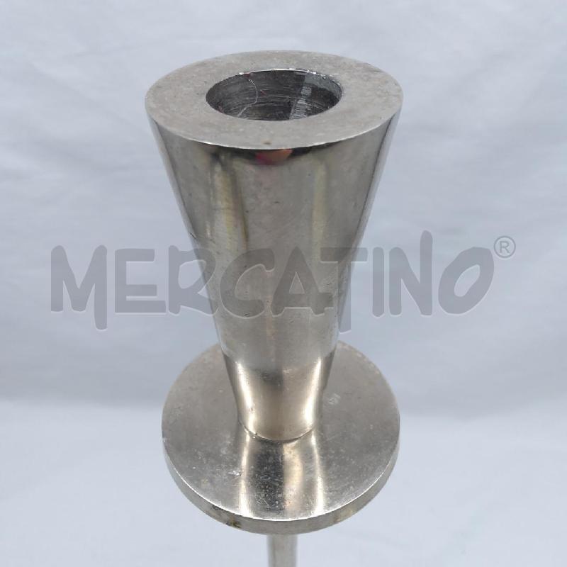 CANDELABRO ACCIAIO BASE CONICA H CM 51 | Mercatino dell'Usato San maurizio canavese 3
