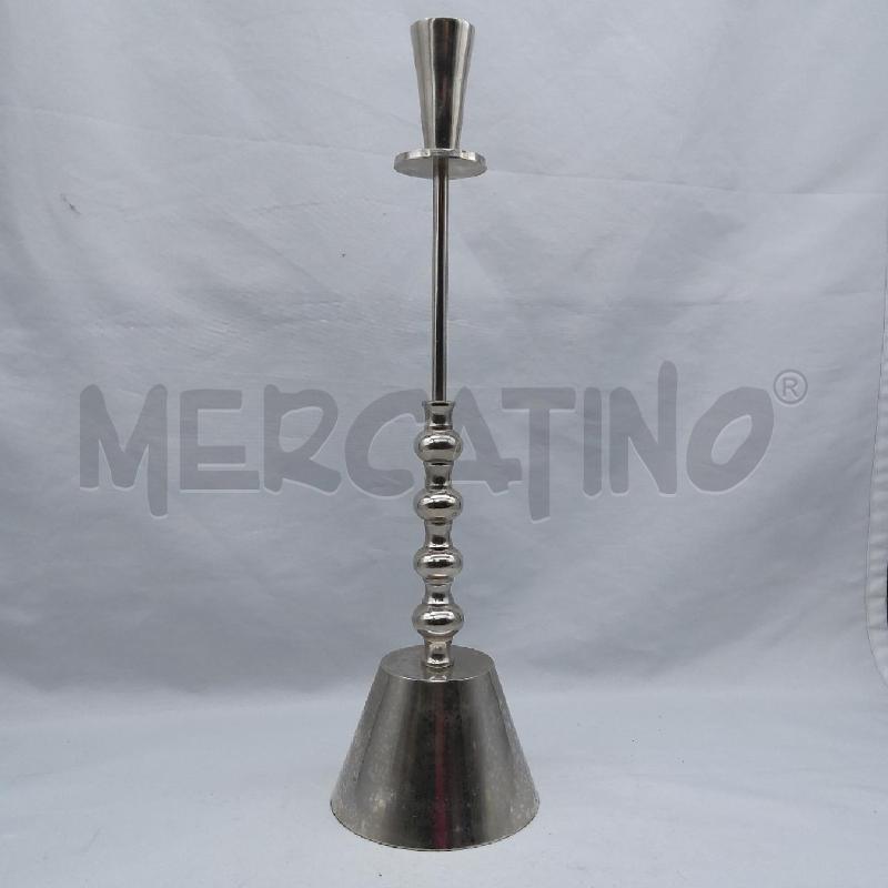 CANDELABRO ACCIAIO BASE CONICA H CM 51 | Mercatino dell'Usato San maurizio canavese 4