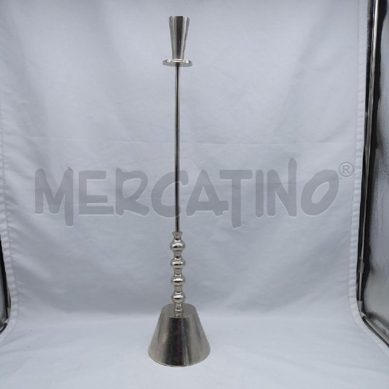 CANDELABRO ACCIAIO BASE CONICA H CM 70 | Mercatino dell'Usato San maurizio canavese 1