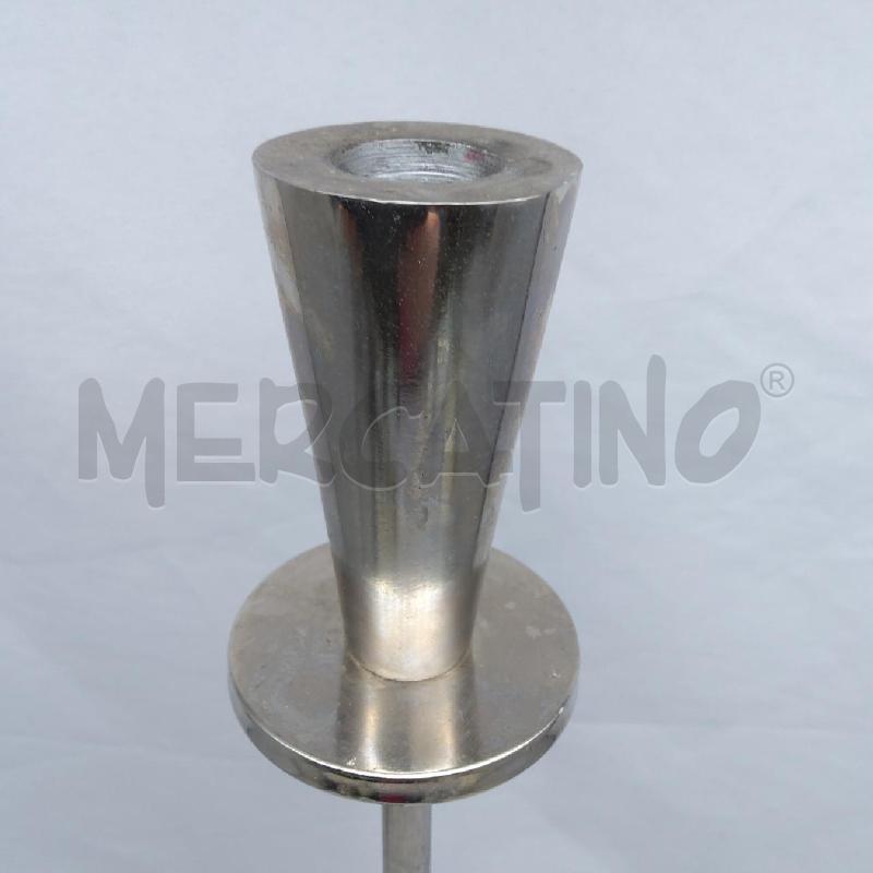 CANDELABRO ACCIAIO BASE CONICA H CM 70 | Mercatino dell'Usato San maurizio canavese 4