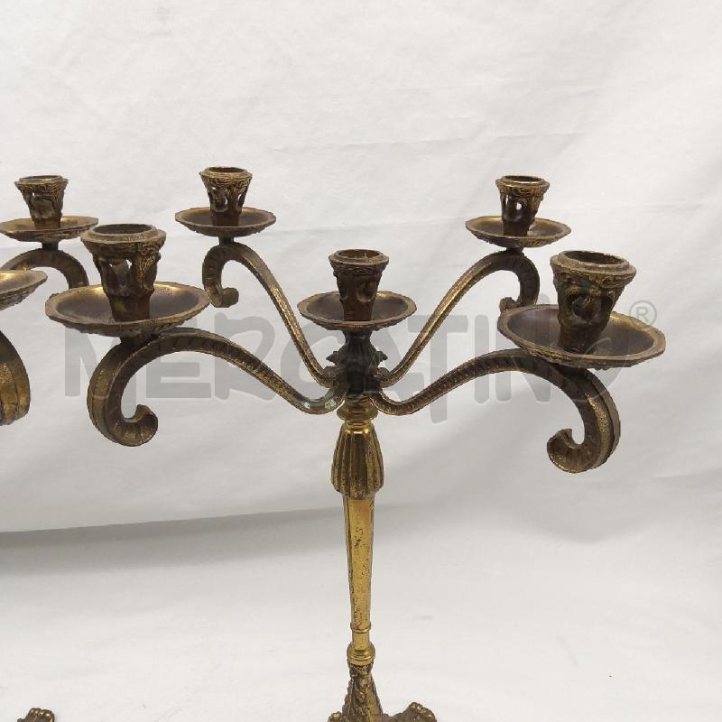 CANDELABRO COPPIA DORATO 5 POSTI  | Mercatino dell'Usato San maurizio canavese 2