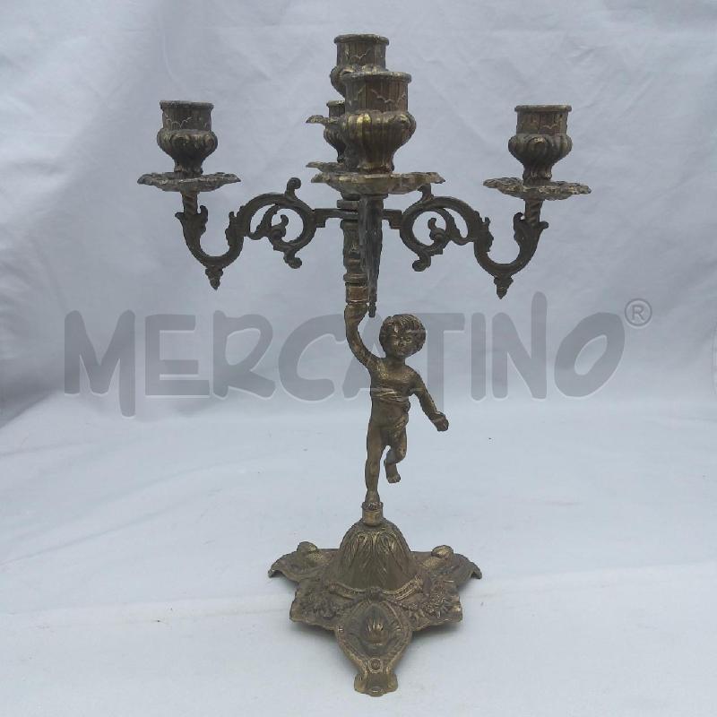 CANDELIERE 5 FIAMME PUTTO | Mercatino dell'Usato San maurizio canavese 1