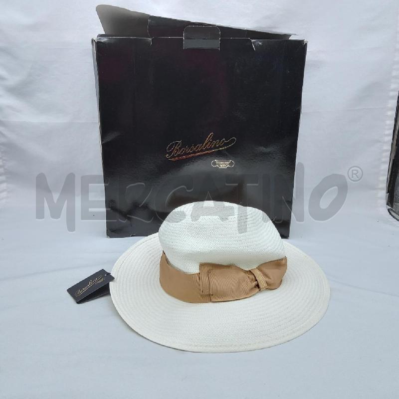 CAPPELLO BORSALINO MODELLO GIULIETTA PANAMA BIANCO CALCEDONIA  | Mercatino dell'Usato San maurizio canavese 1