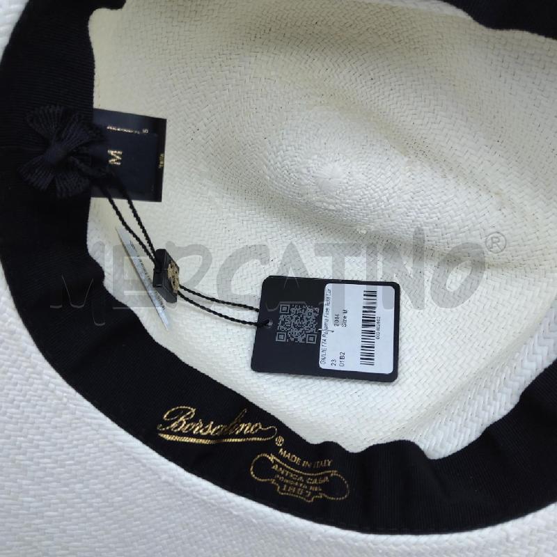 CAPPELLO BORSALINO MODELLO GIULIETTA PANAMA BIANCO CALCEDONIA  | Mercatino dell'Usato San maurizio canavese 3