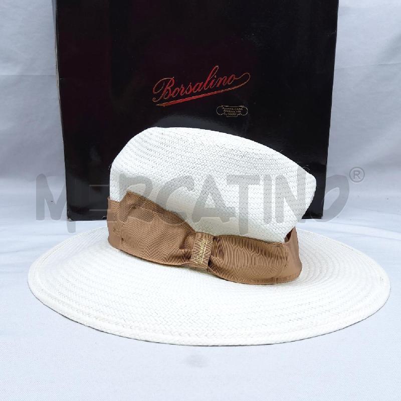 CAPPELLO BORSALINO MODELLO GIULIETTA PANAMA BIANCO CALCEDONIA  | Mercatino dell'Usato San maurizio canavese 4
