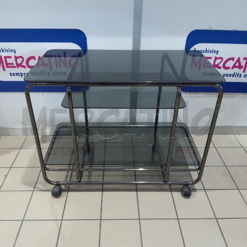 CARRELLO PORTA TV 3 PIANI VETRO | Mercatino dell'Usato San maurizio canavese 1