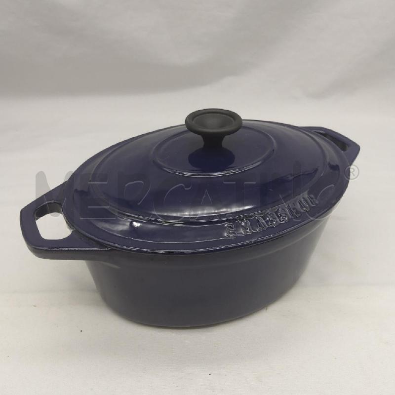 CASSERUOLA CHASSEUR GHISA SMALTATA BLU VIOLA | Mercatino dell'Usato San maurizio canavese 1