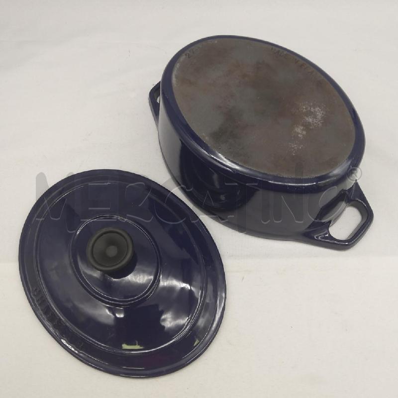 CASSERUOLA CHASSEUR GHISA SMALTATA BLU VIOLA | Mercatino dell'Usato San maurizio canavese 4