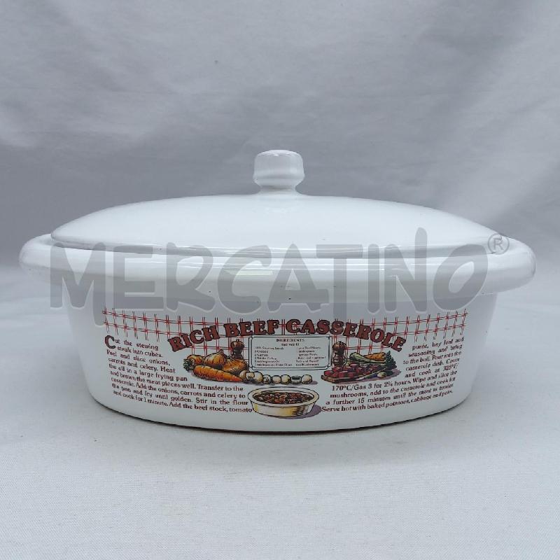 CASSERUOLA COCCIO OVALE BIANCA  | Mercatino dell'Usato San maurizio canavese 1