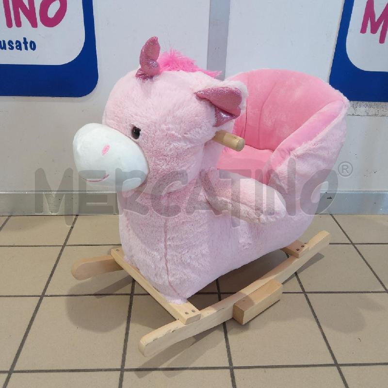CAVALLO DONDOLO UNICORNO PELUCHE ROSA | Mercatino dell'Usato San maurizio canavese 1