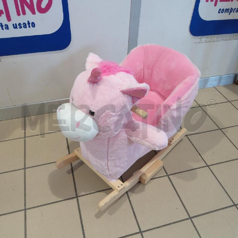 CAVALLO DONDOLO UNICORNO PELUCHE ROSA | Mercatino dell'Usato San maurizio canavese 4