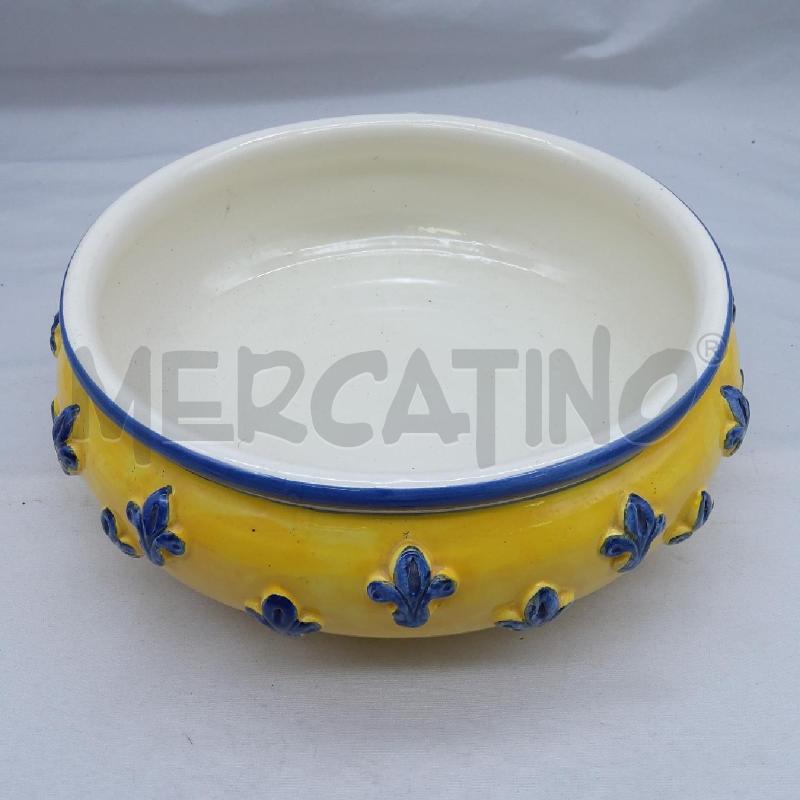 CENTROTAVOLA CERAMICA GIALLO BLU GIGLI FIRENZE | Mercatino dell'Usato San maurizio canavese 2