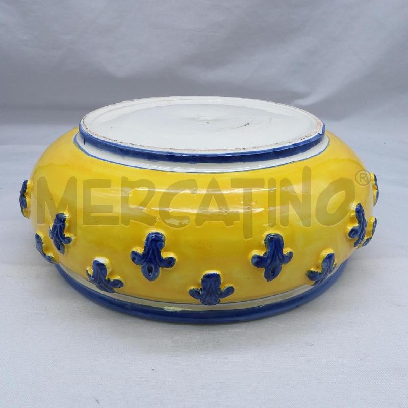 CENTROTAVOLA CERAMICA GIALLO BLU GIGLI FIRENZE | Mercatino dell'Usato San maurizio canavese 3