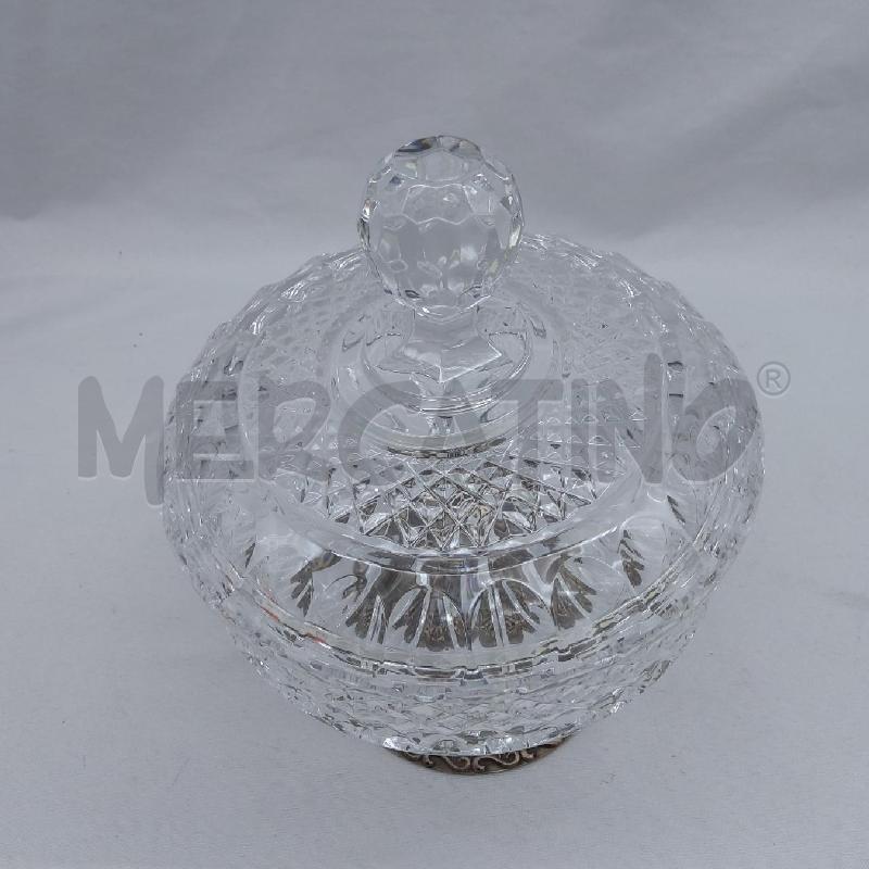 CENTROTAVOLA COPPA CRISTALLO BASE METALLO | Mercatino dell'Usato San maurizio canavese 4
