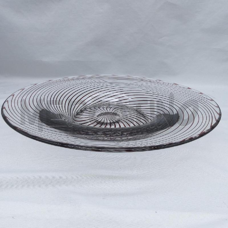 CENTROTAVOLA PIATTO VETRO 40 CM MURANO RIGHE UVA | Mercatino dell'Usato San maurizio canavese 2
