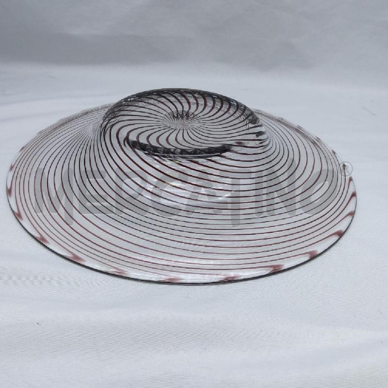 CENTROTAVOLA PIATTO VETRO 40 CM MURANO RIGHE UVA | Mercatino dell'Usato San maurizio canavese 3
