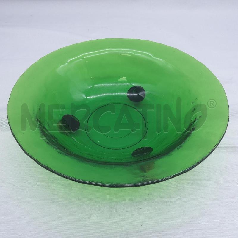 CENTROTAVOLA VETRO VERDE PIEDINI ORO | Mercatino dell'Usato San maurizio canavese 2