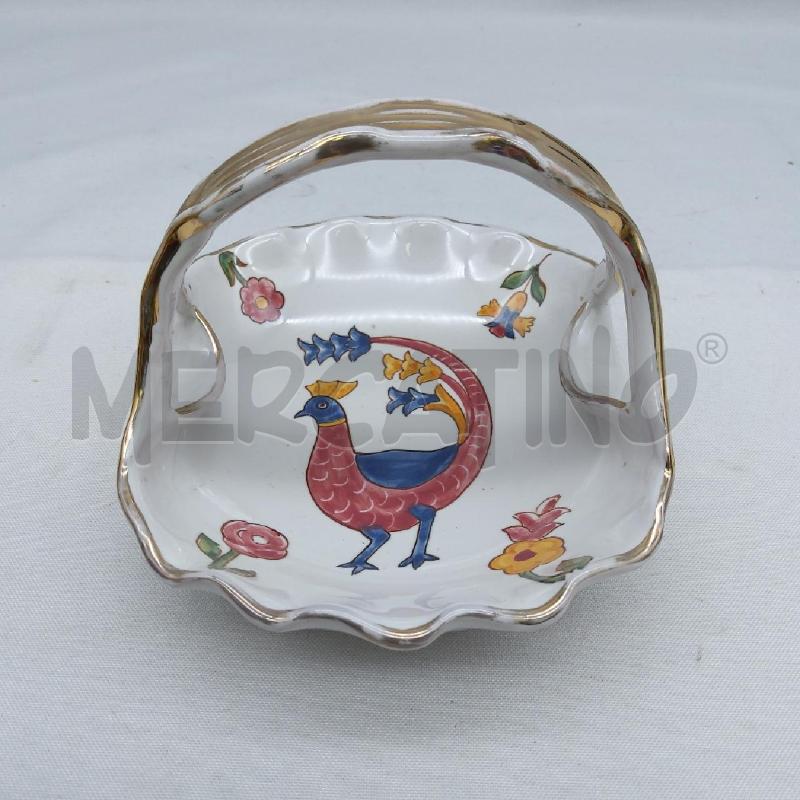 CESTINETTO CERAMICA GRAZIE DERUTA GALLETTO | Mercatino dell'Usato San maurizio canavese 2